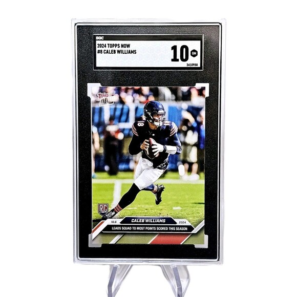 CALEB WILLIAMS TOPPS NOW 2024 RC GEM MINT 10 Squad Point Leader BEARS #8 - Picture 4 of 4